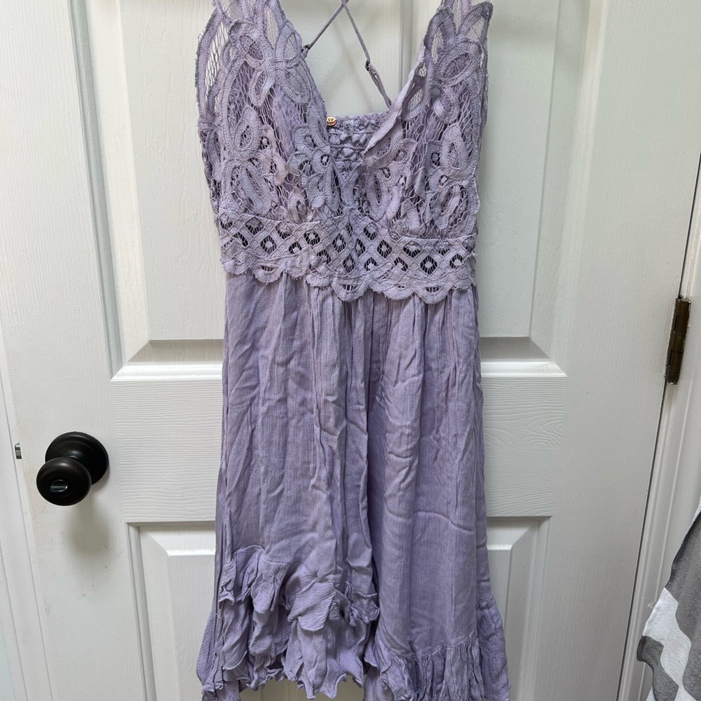 Free People Adella Bralette Dress Lavender Purple M